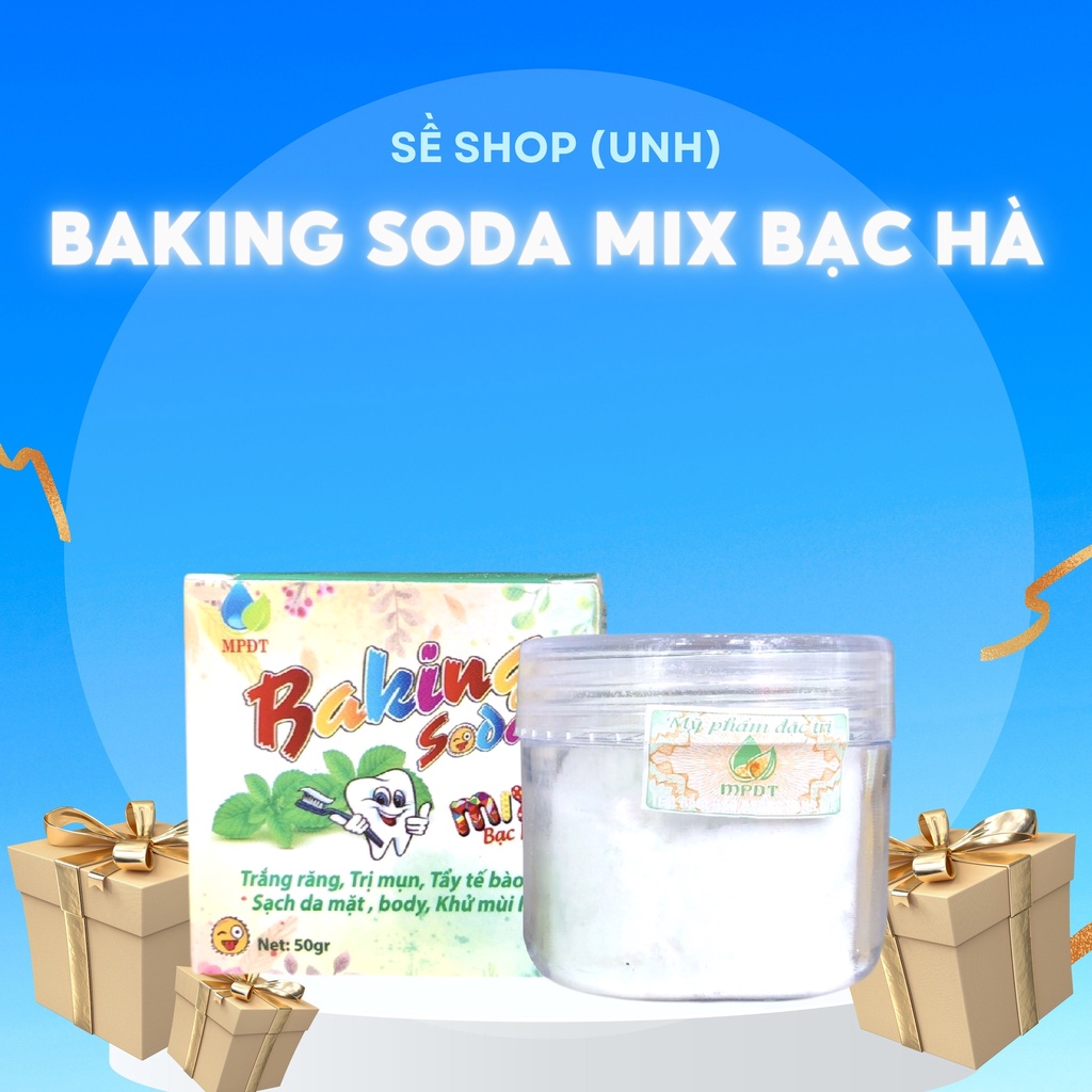 Baking soda - Tẩy Trắng răng, Thơm miệng, Giảm mụn, Mịn da, Khử mùi, Tẩy da chết (Soda Chính Hãng Ngân Bình)