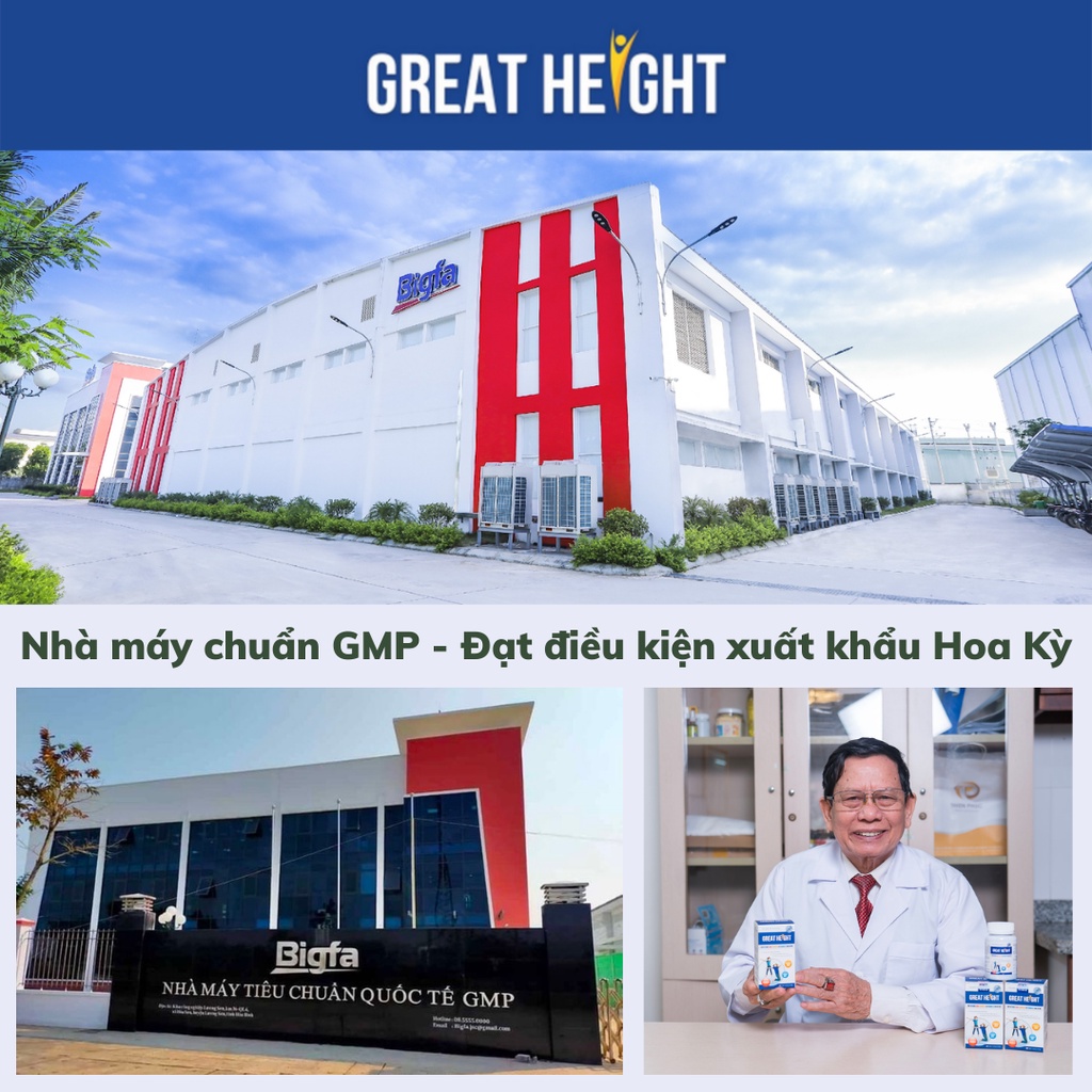 [Combo] 3 Hộp viên uống hỗ trợ tăng chiều cao cho trẻ Great Height Two - Bổ xung canxi, giúp xương chắc khoẻ