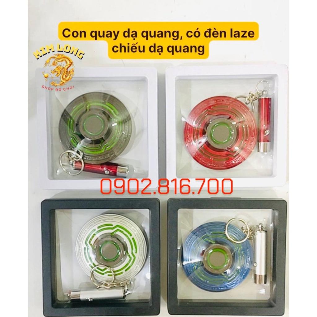 Con quay Kim loại Spinner có đèn lazer chiếu đèn phát sáng dạ quang giúp giảm stress