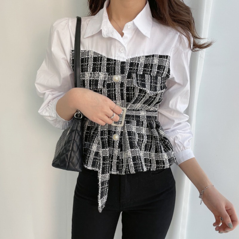 Áo Sơ Mi Phối Dạ Tweed Trong Phim Penhouse Hottrend