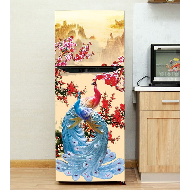 Decal dán trang trí tủ lạnh mẫu Xuân 2023- 07- Chất lượng cao - chống thấm