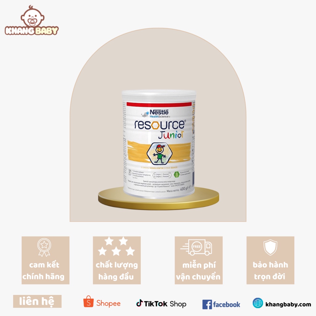 Sữa béo Resource Junior Đức tăng cân dành cho trẻ em 400g - Shop Khang Baby