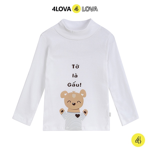 Bộ quần áo dài tay thu đông cho bé 4LOVA chất cotton mềm mại an toàn cho da nhạy cảm, hàng chính hãng