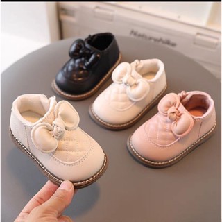 Giày cổ cao, boot da khoá sườn cho bé gái 0-3 tuổi
