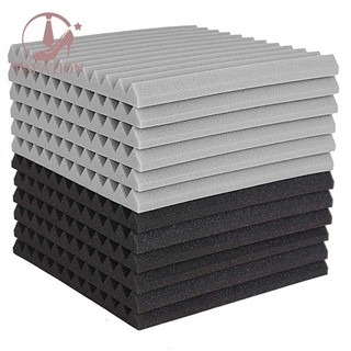 Set 12 Tấm Xốp Cách Âm 2.5X30X30cm Hình Kim Tự Tháp Chuyên Dụng Cho Phòng Thu Âm