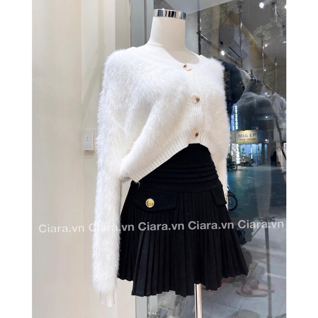 Áo cardigan lông