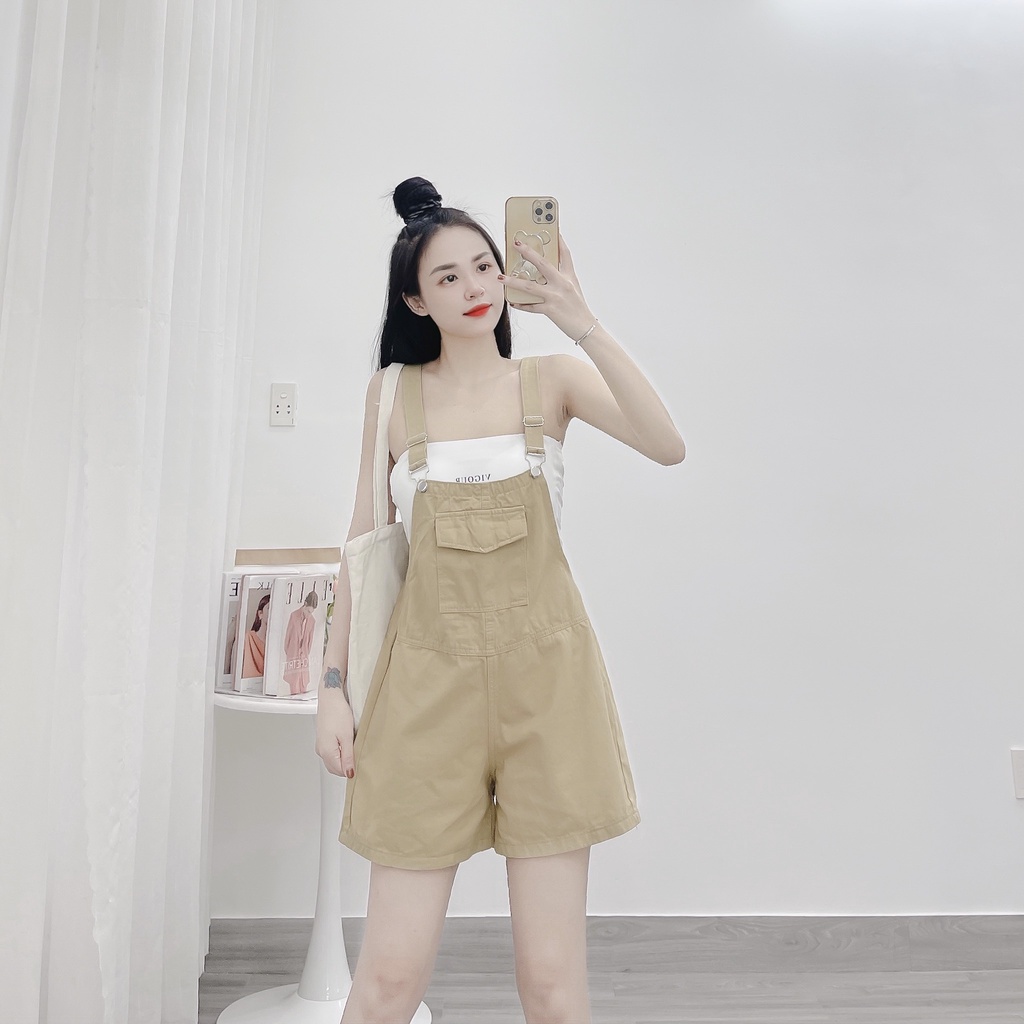 Yếm short kaki túi nắp 3M phong cách năng động trẻ trung CHIBEST KYB102
