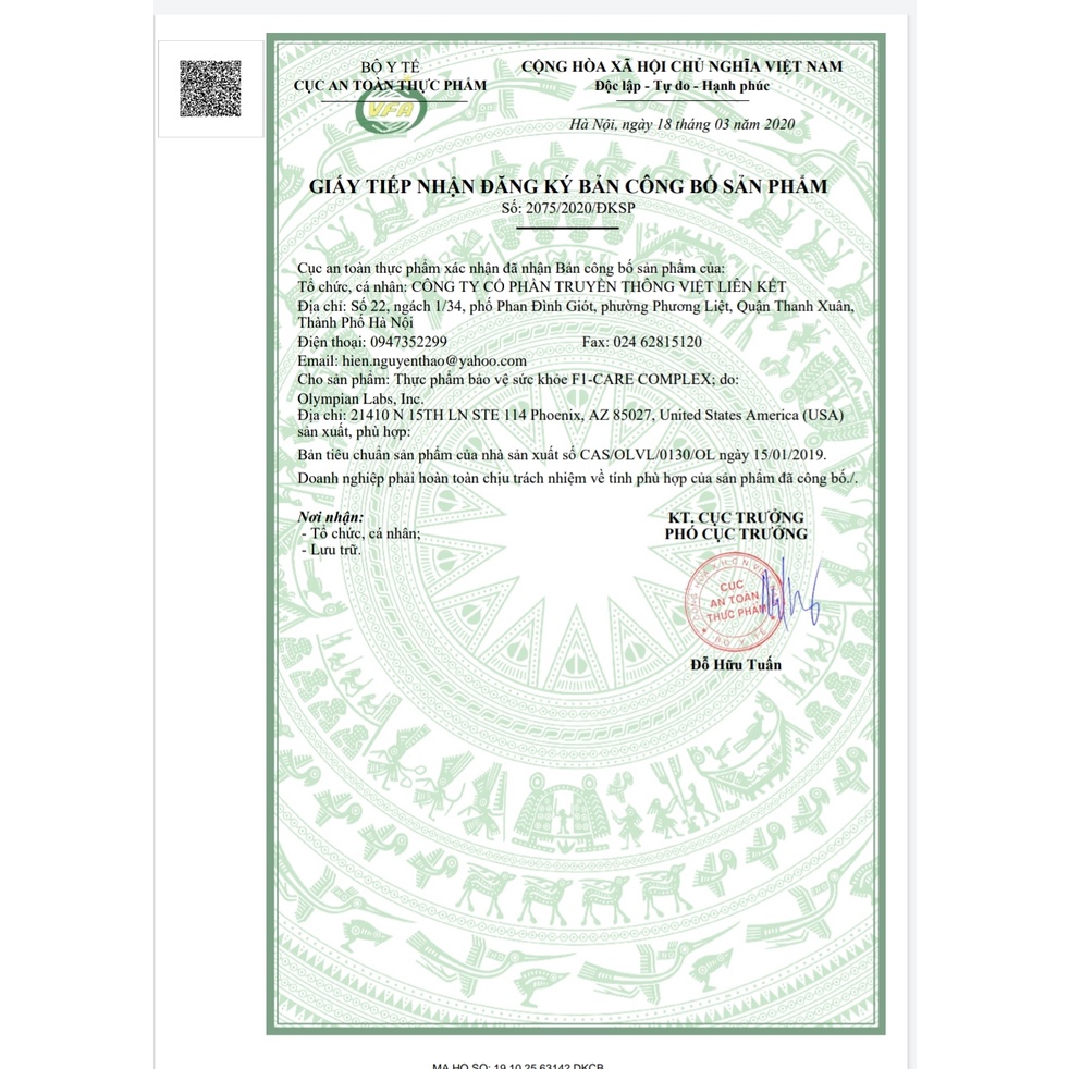 Vitamin Tổng Hợp Cho Bà Bầu Olympian Labs F1- Care Complex Nhập Khẩu Mỹ Lọ 30 Viên Cung cấp đủ 23 Loại Vitamin