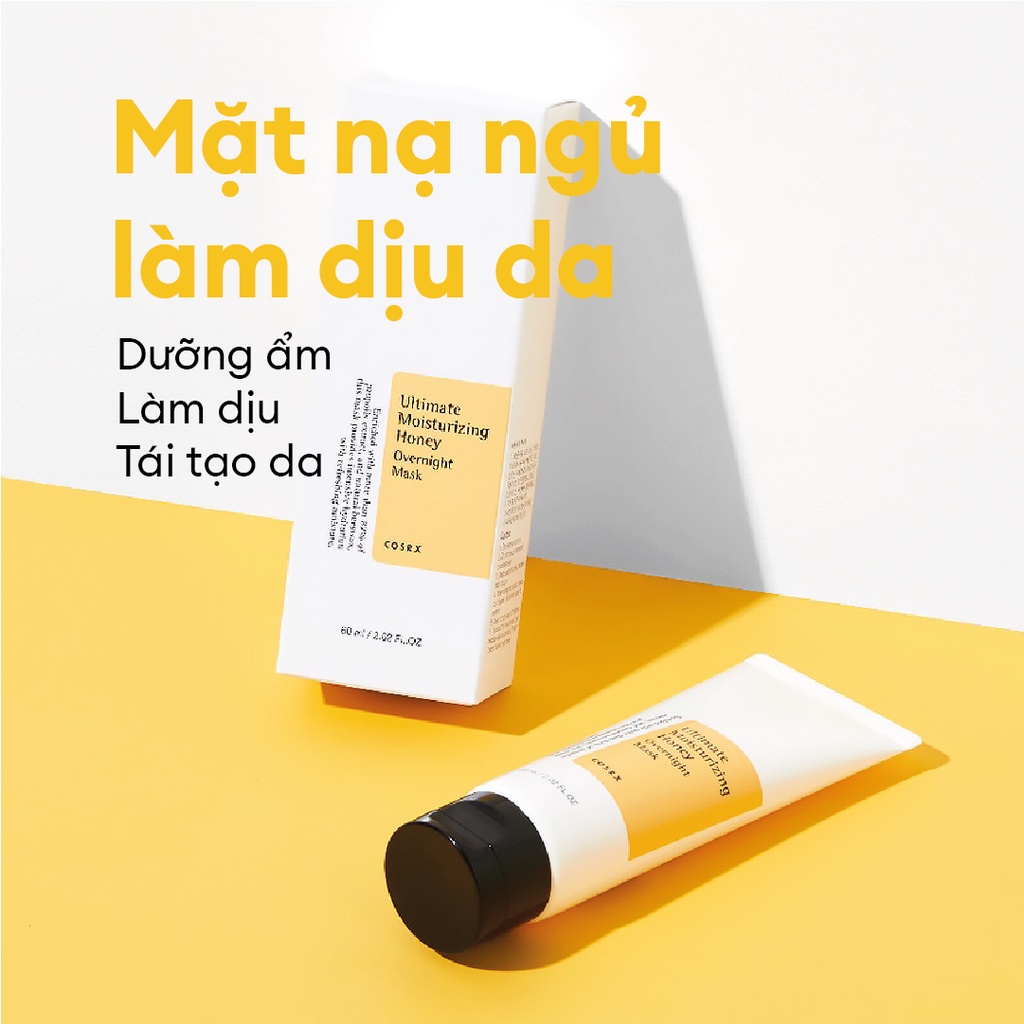 Mặt Nạ Ngủ Keo Ong Dưỡng Ẩm Và Tái Tạo Da COSRX Ultimate Moisturizing Honey Overnight Mask 60ml HSD [25/06/2023]