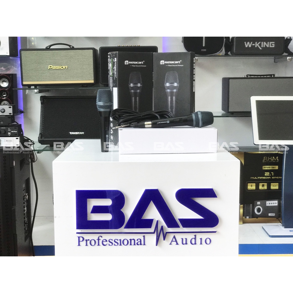 Micro dây Relacart SM300 cao cấp chính hãng, mic karaoke SM-300 chất âm trong, vang, bắt mic tốt, hát nhẹ hơi