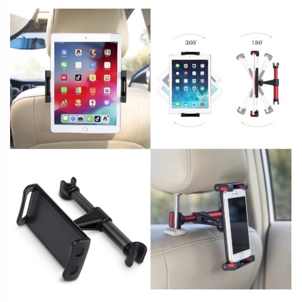 Giá đỡ đt máy tính bảng trên xe hơi, xe ô tô, kẹp điện thoại ipad từ ghế sau đa năng tiện dụng