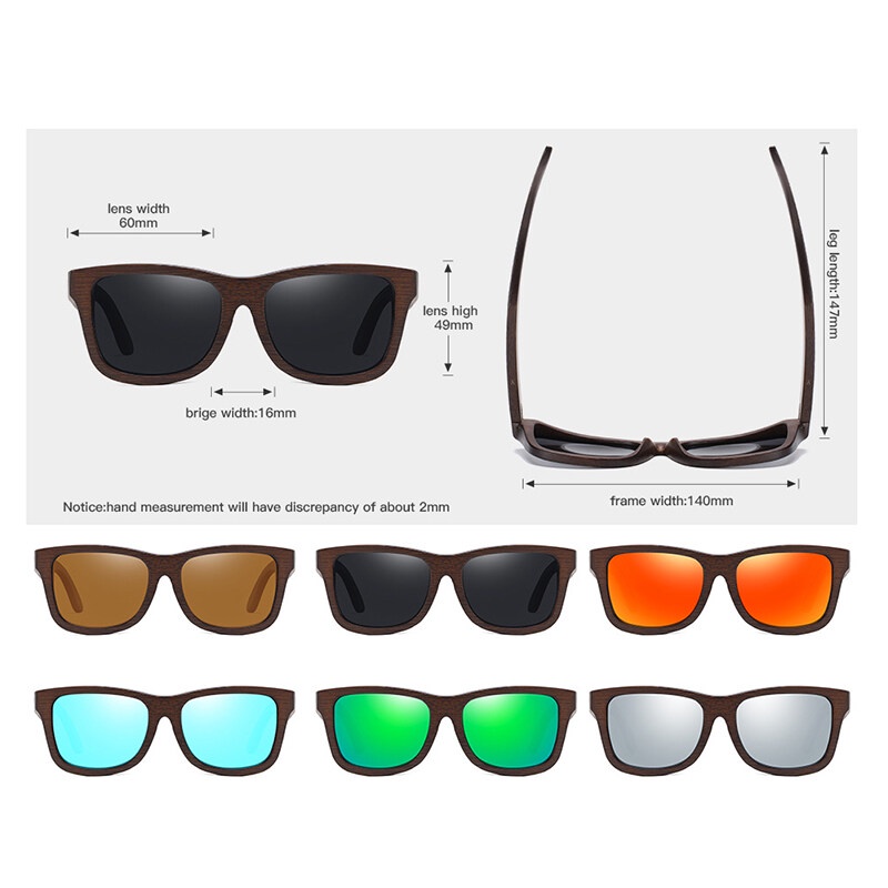 Kính Mát Gọng Gỗ Thời Trang Vintage Chất Lượng Cao