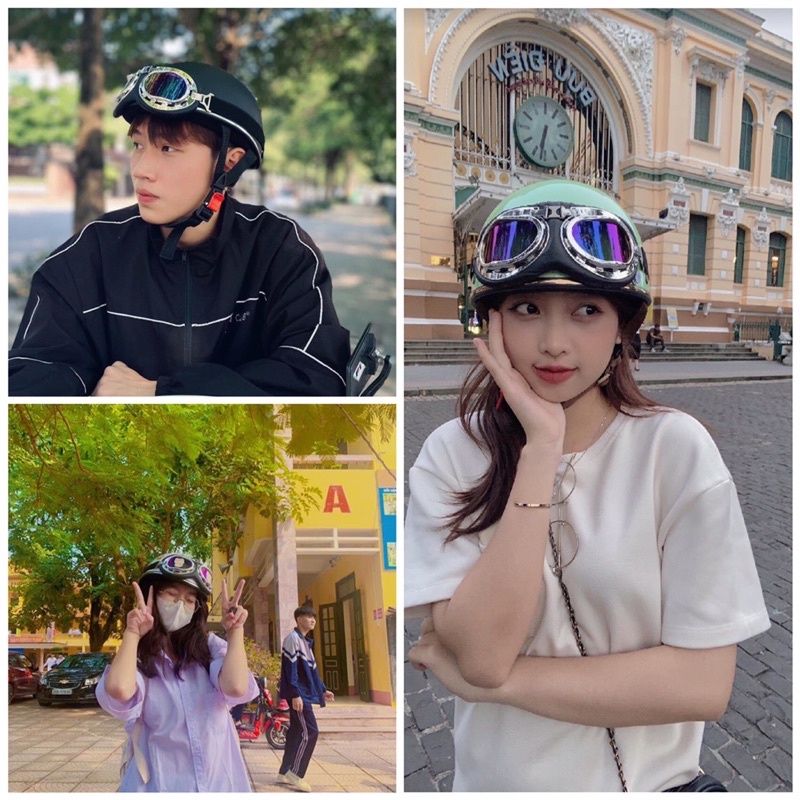 Lưỡi trai gắn mũ bảo hiểm nửa đâu, nón bảo hiểm 1 phần 2