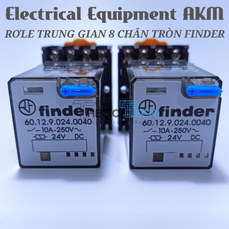 Rơ Le Trung Gian 8 Chân Tròn Cao Cấp Finder (Made in EC) - 220 VAC