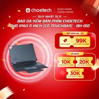 Bao da kèm bàn phím choetech cho ipad 11 inch - bh-012