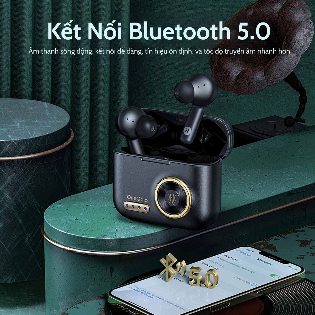 Tai Nghe Bluetooth TWS OneOdio F2 chính hãng - Siêu bass thương hiệu tai nghe DJ bán chạy nhất Mỹ pin 48h