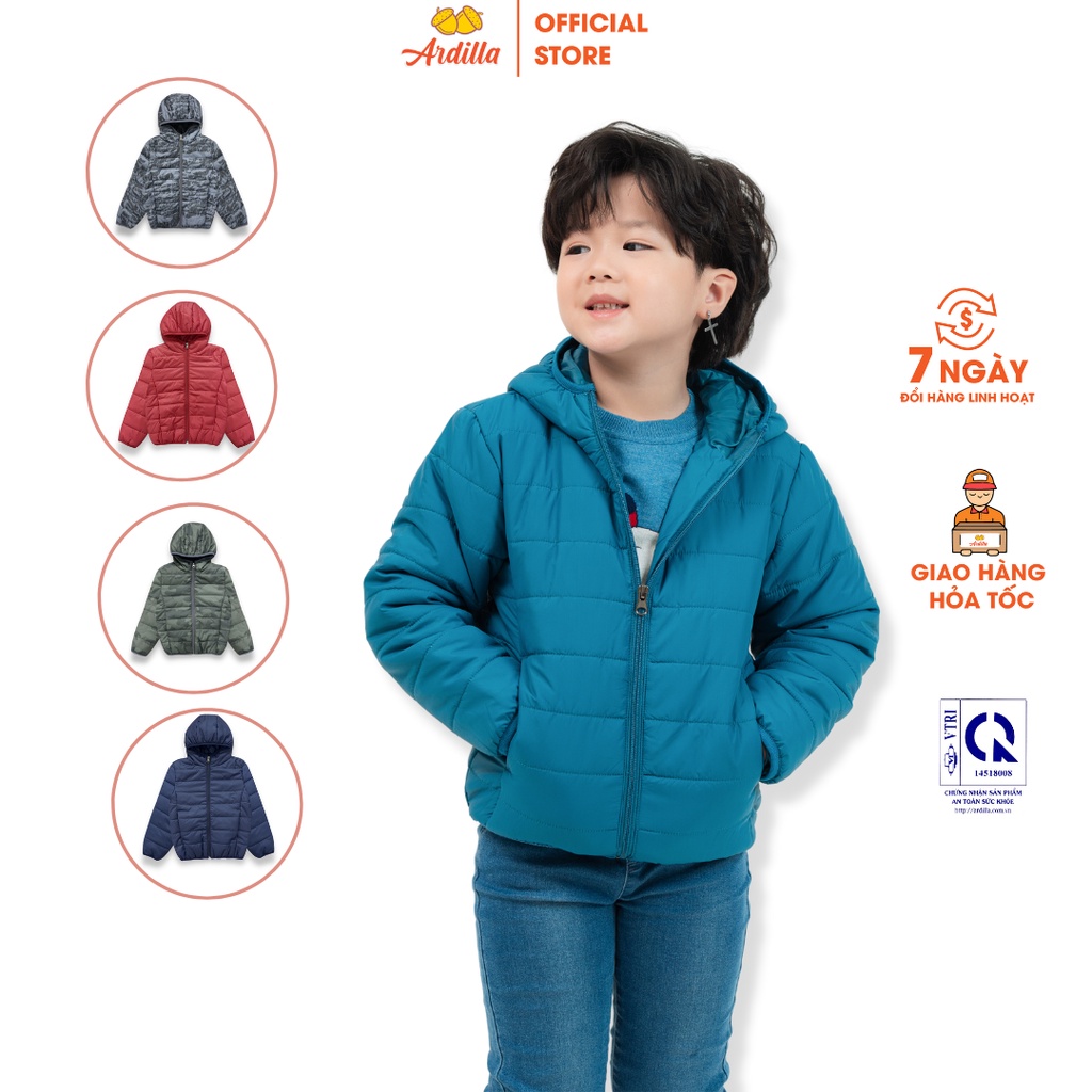 Áo Khoác 3 Lớp Bé Trai ARDILLA Chất Liệu Sợi Bông Tổng Hợp Giữ Nhiệt Tốt, Không Thấm Nước Cho Bé 2-7 Tuổi KA4300