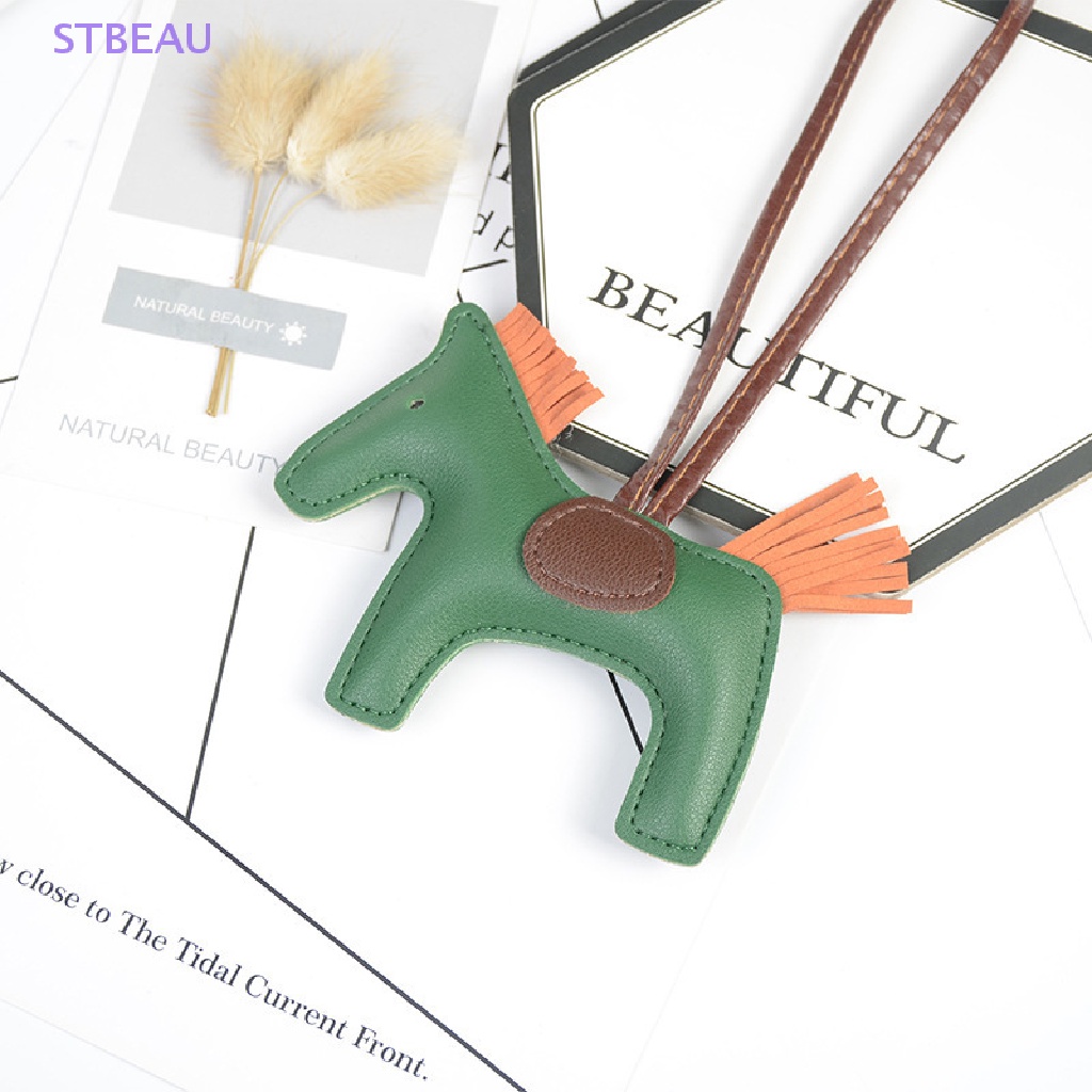 [Cxsteau] Móc Khóa Da PU Thủ Công Hình Ngựa Thời Trang Nổi Tiếng MME