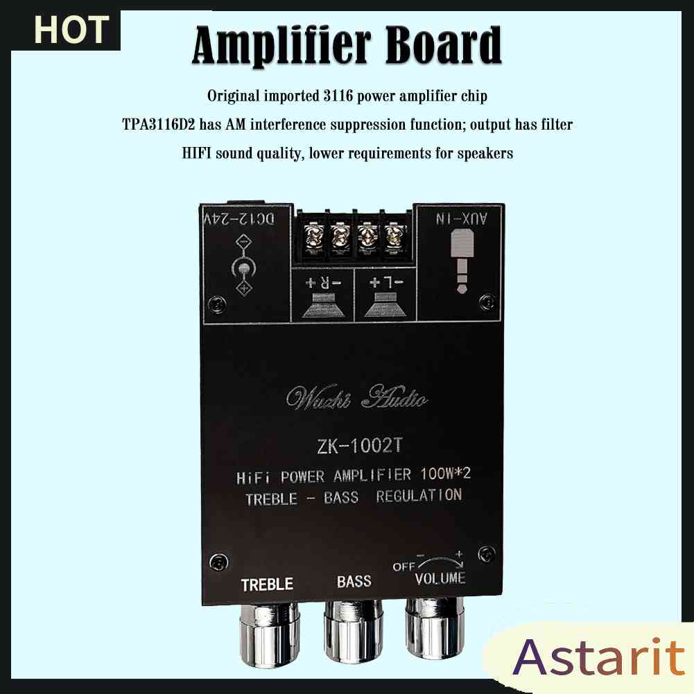 Bảng Mạch Khuếch Đại Âm Thanh ZK-1002T HIFI 2.0 Kênh 100Wx2 Chuyên Dụng
