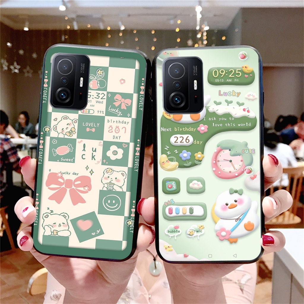 Ốp lưng Xiaomi Xiaomi 11T 5G - Xiaomi 11T Pro 5G ( Mi 11T 5G - Mi 11T Pro 5G) gấu xanh đỏ ốp gấu cut