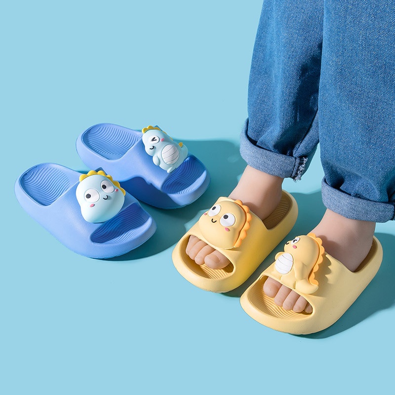 Dép đi trong nhà AYUER chống trượt họa tiết khủng long dễ thương thời trang mùa hè dành cho trẻ em