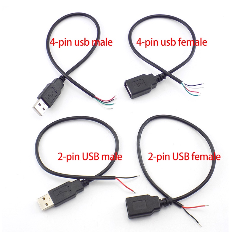 Dây Cáp Sạc Nối Dài 30cm 2 Pin 4 Lõi USB 2.0 type A 5V VNK2 Chất Lượng Cao