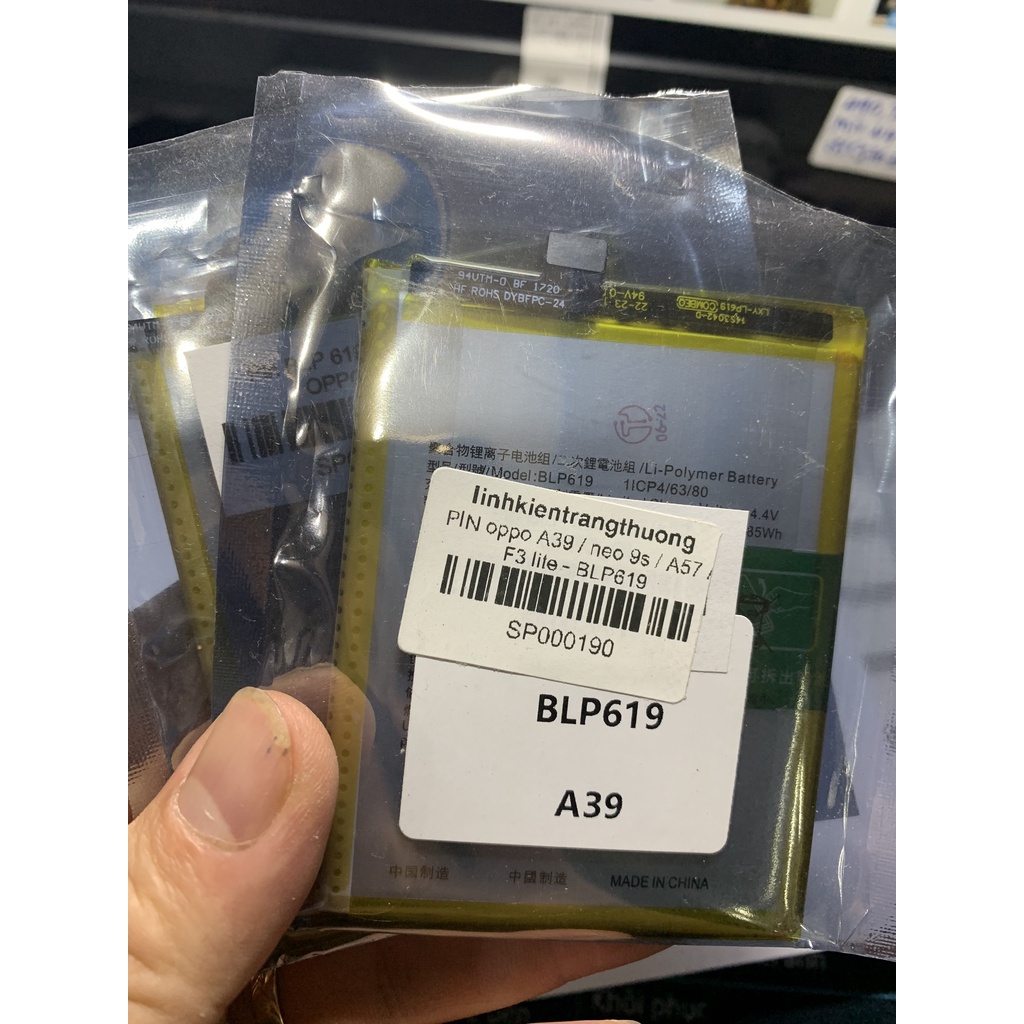 Pin chính hãng op po F1S, A59, A1601 BLP601. 3075 mAh / Có bảo hành