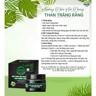 Than tre hoạt tính trắng răng