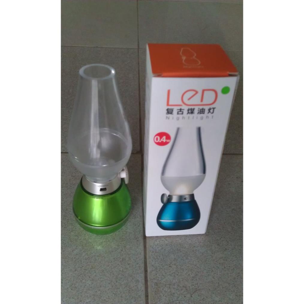 Đèn dầu thờ cúng led cảm ứng điện tử sạc điện thổi bật tắt không khói