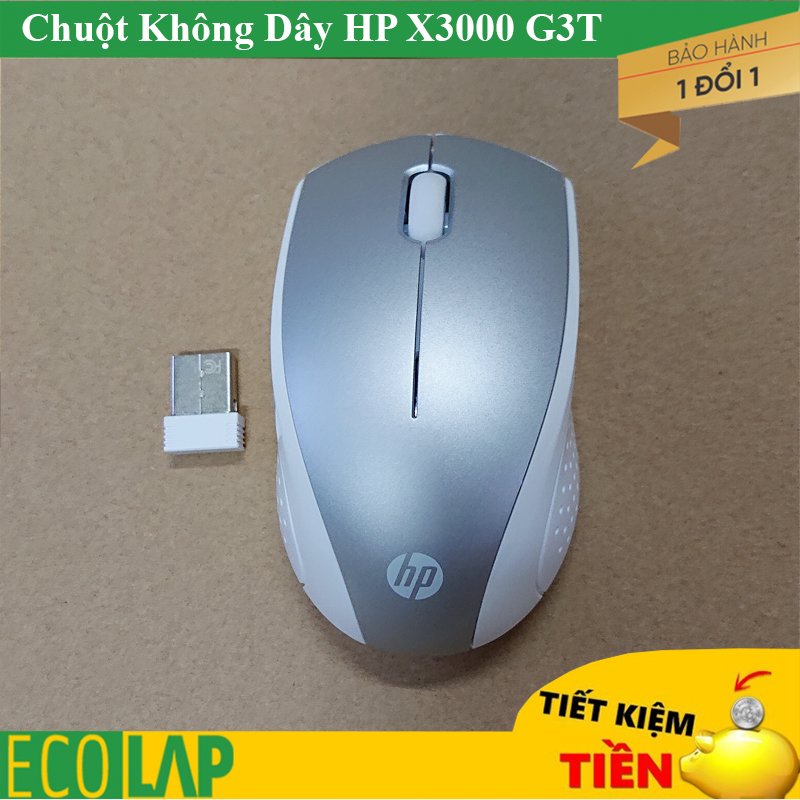 Chuột Không Dây HP X3000 G3T sử dụng được trên cả mặt kính + tặng kèm pin xịn