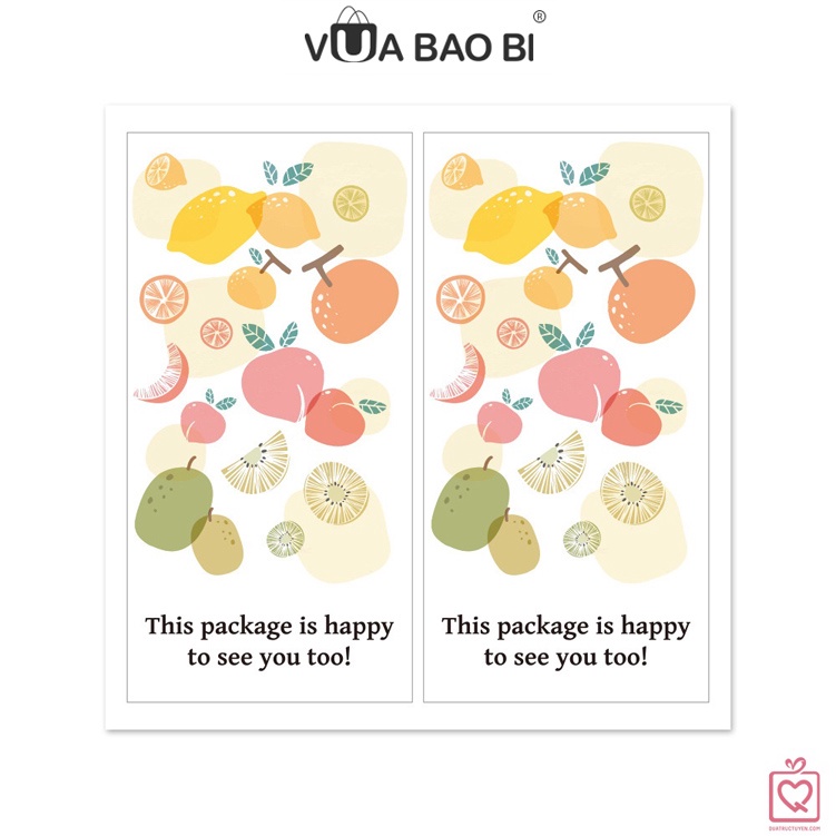 50 tem dán decal hộp đóng hàng họa tiết VUABAOBI TE02 sticker niêm phong gói hàng tiết kiệm