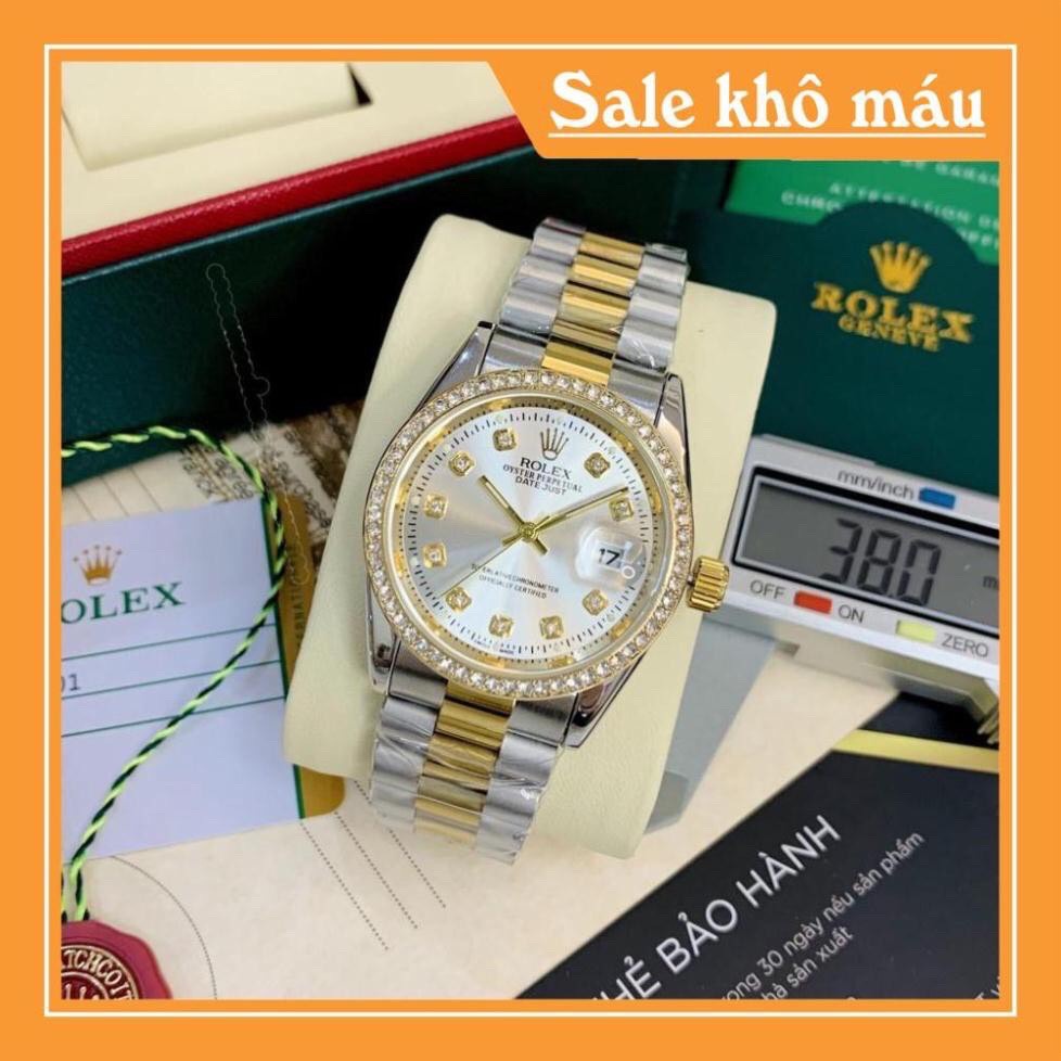 Đồng hồ Rolex Nam nữ viền kim cương - đồng hồ đôi Bảo hành 12th - Full box 1;1