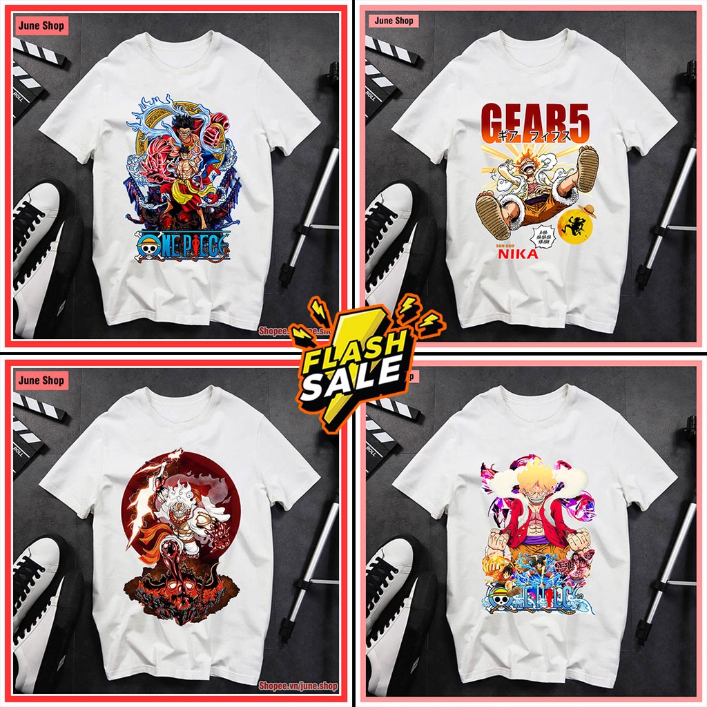 Áo Anime - Áo One Piece in Luffy Gear 5, D.Ace, Zoro, Sanji siêu chất, giá rẻ nhất