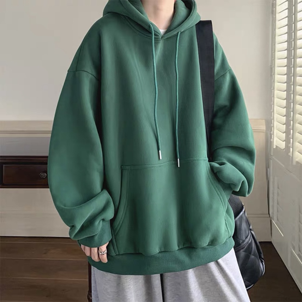 Áo Hoodie trơn basic, áo khoác hoodie nam nữ vải nỉ cao cấp unisex form rộng mặc cực đẹp