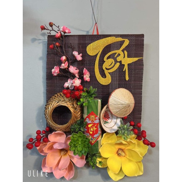 Nón lá trang trí tết nhiều size - Mô hình nón tết -shopcayhoagia