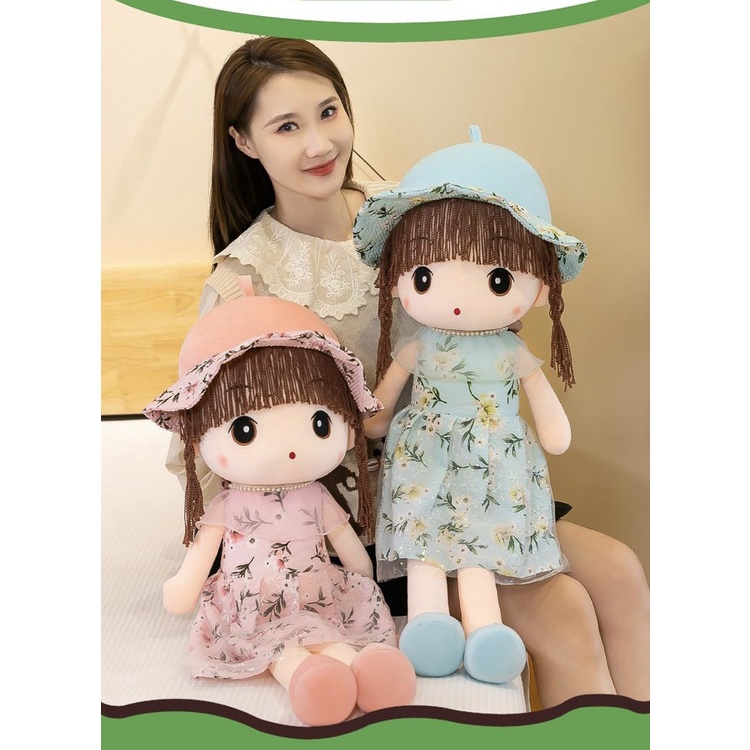 Gấu bông Búp Bê Váy Ren Đeo Vòng Đủ Size Cao Cấp - Quà Tặng Dễ Thương Cho Bé