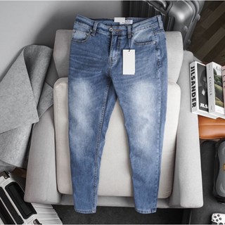 Quần jean nam xanh nhạt hàng cao cấp VNXK co giãn slimfit