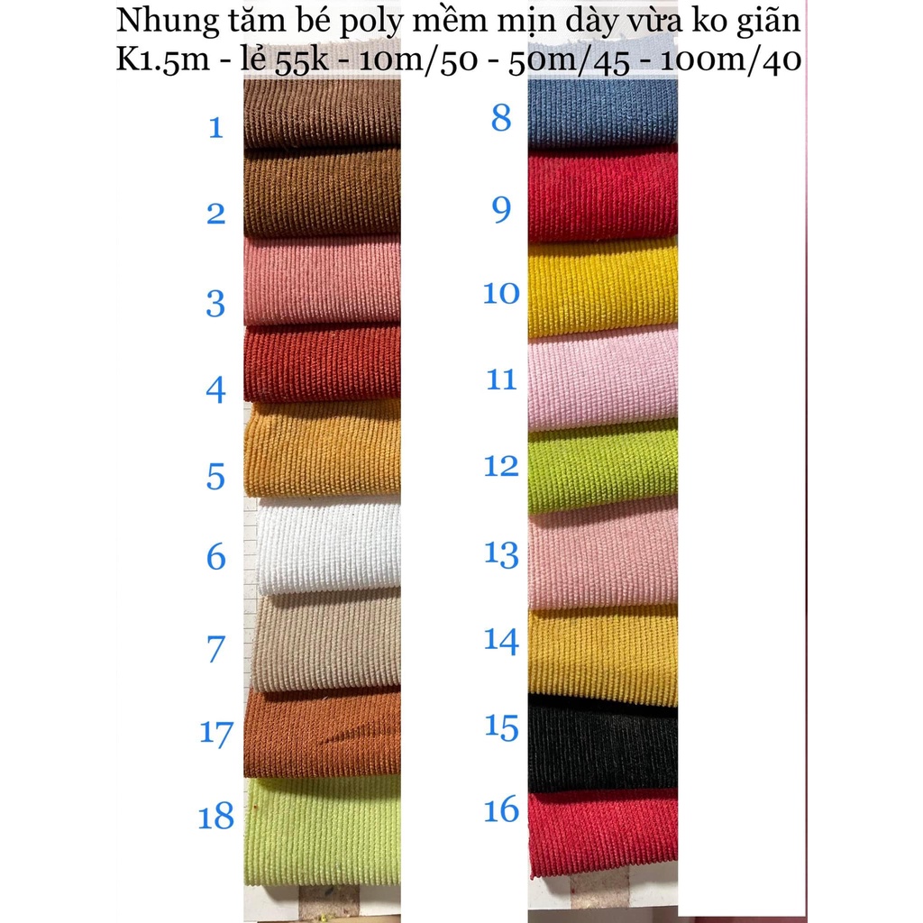 [Vaihoa2015] Vải Nhung tăm - Mềm mịn <LOẠI 1>