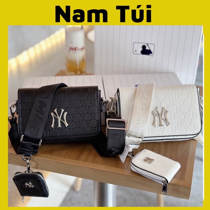 Túi MLBBbb in chữ chìm kèm ví size 20 phong các Hàn Quốc có hộp