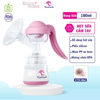 Máy hút sữa bằng tay / máy hút sữa cầm tay kèm bình sữa kichi 180ml