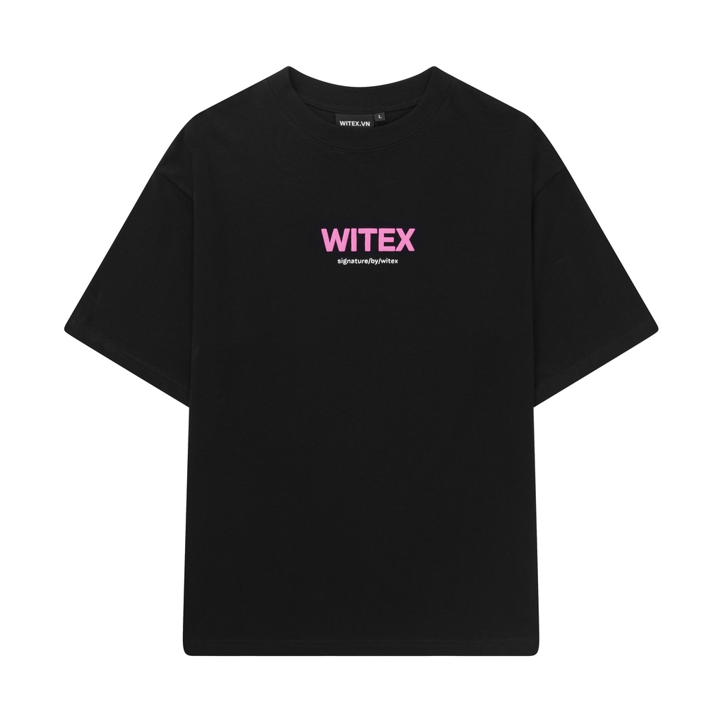 Áo thun WITEX signature / màu đen - chữ WITEX hồng in nổi