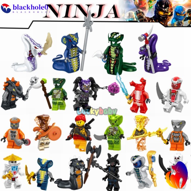 Mô Hình Lego Nhân Vật Ninjago Rắn Trong Phim Skales Acidicus Pythor Chokun Ninja