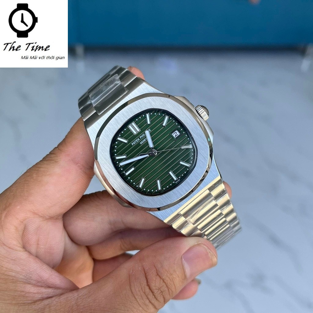 Đồng Hồ Nam PP GENEVE Viền Trơn Máy Cơ Automatic, 41mm Chống Nước 5ATM