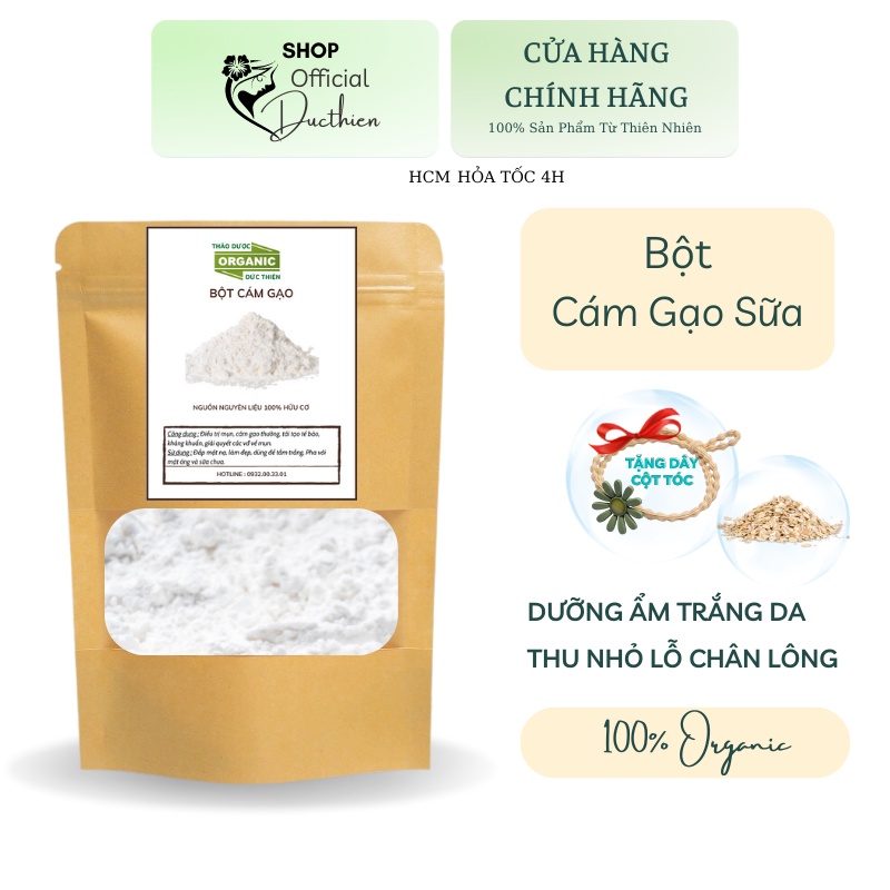 100g, 200g Bột Cám Gạo Sữa Nguyên Chất Handmade - (Mask Dưỡng Trắng, Mờ Thâm Sạm) - Hàng Nguyên Chất Cam Kết Không Pha