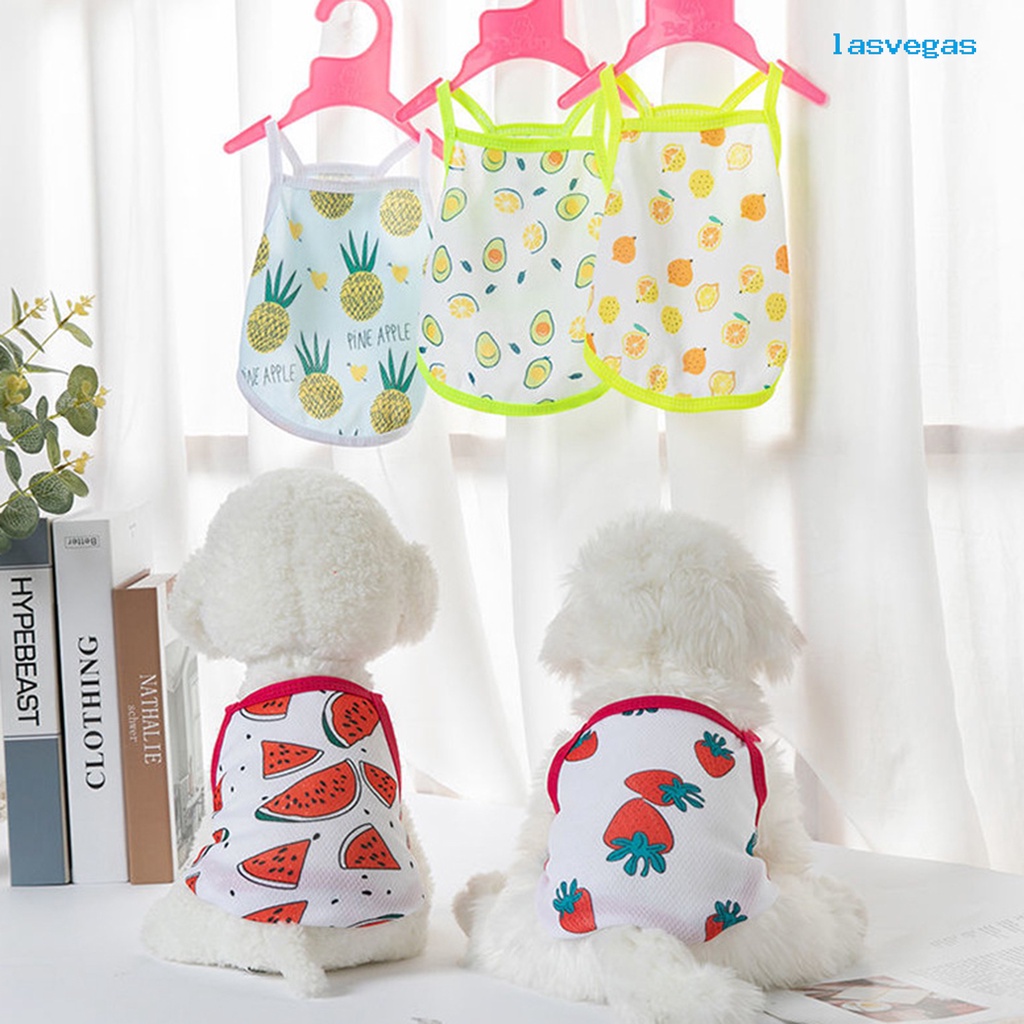 Áo Hai Dây Mỏng Mùa Hè Có Quả Cầu Lông Xù Nhỏ Dễ Thương Cho Chó Poodle