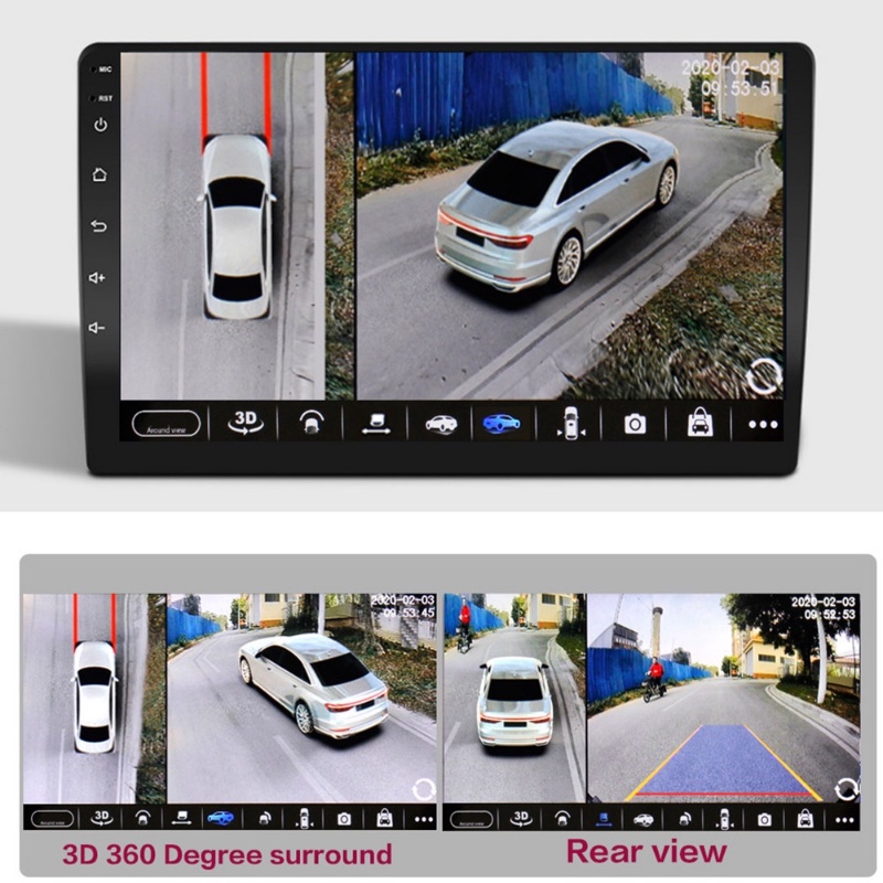 Camera HD 3D 360 Độ 4 Camera 360 720P 1080P Cho Xe Hơi