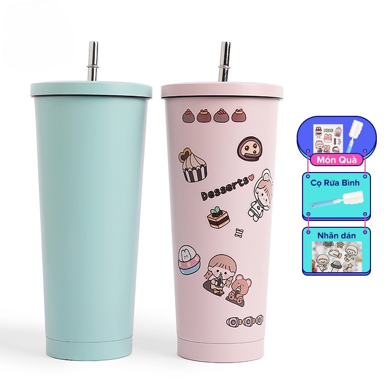 Bình Nước Dung Tích Lớn 750ml 304 Tiện Lợi