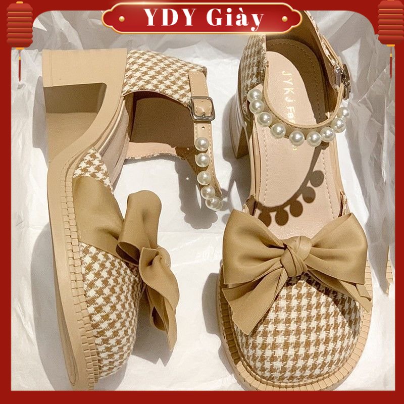 ❤️Giày YDY❤️Giày Lolita Giày Da Cao Gót Mary Jane 2022 Thời trang mới Dép thông thường Đế mềm Tăng độ thoải mái cho học
