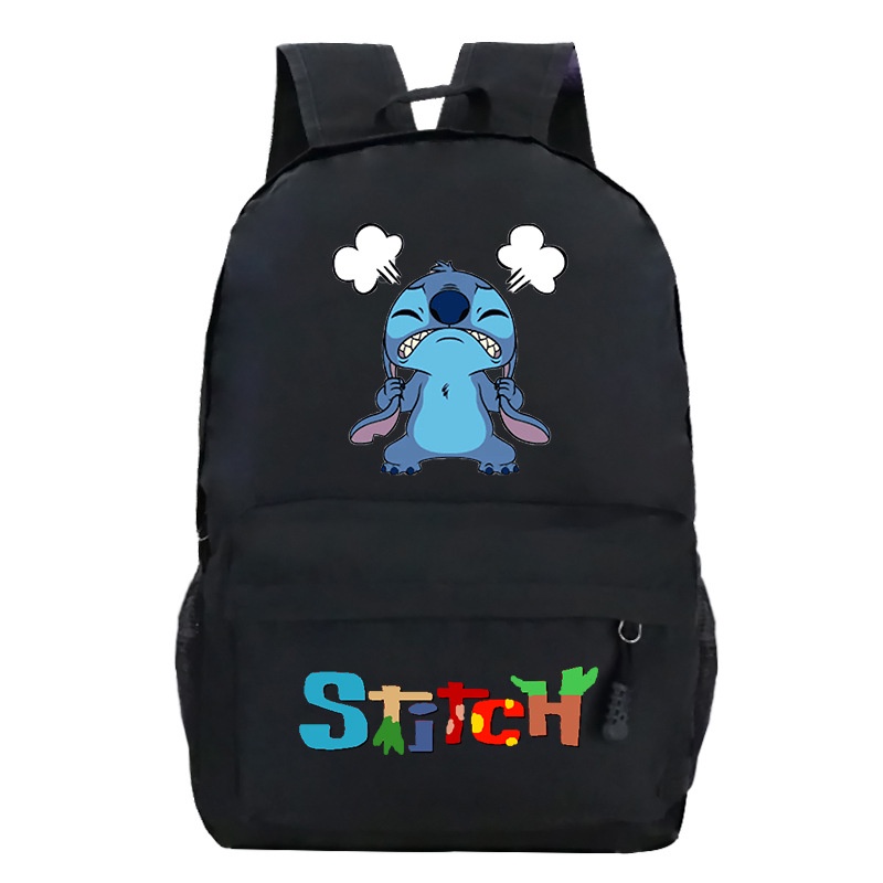 Ba Lô Canvas Đi Học / Du Lịch In Hình Stitch Dễ Thương Cho Nam Và Nữ