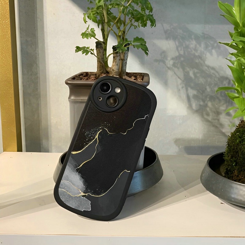 Soft Casing For iPhone 14 13 12 Mini 11 Pro Xs max 6 6S 7 8 Plus X XR 11promax 12promax 13promax 6+ 7+ 8+ Round Airbag Fine Hole Shockproof Phone Case Rosy clouds dark lightning Full Back Cover XPN 23